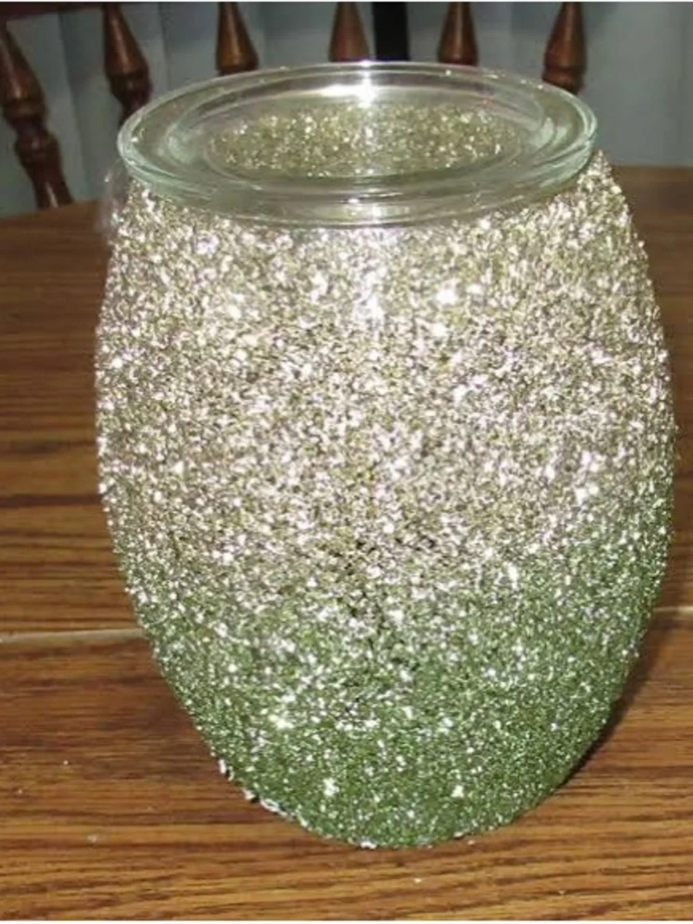 NEW IN BOX along the Beach Scentsy Gold-to-Green Glitter Ombre Warmer